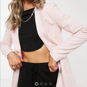 Tailored Single Breasted Blazer in Soft Pink